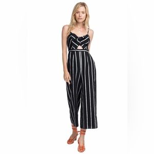 ASTR the Label Dylan Striped Cutout Jumpsuit